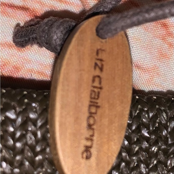 Vintage rare Liz Claiborne Brown Woven Shoulder Bag - Picture 4 of 4